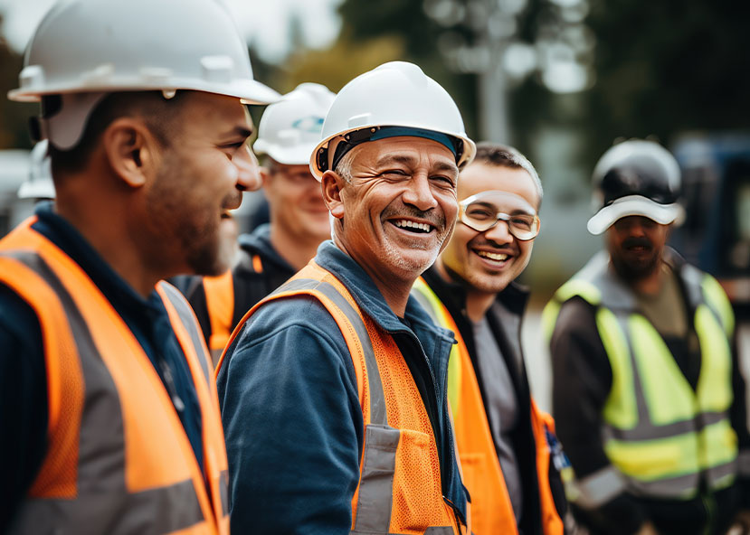 highway construction workers